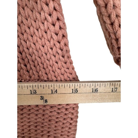 For Love And Lemons Knitz Crochet Sweater Dress chunky knit Dusty Pink Sz S - Picture 4 of 9